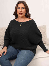 Load image into Gallery viewer, Top - Boat Neck Batwing Sleeve Sweater - 4 Color Options
