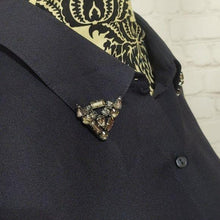 Load image into Gallery viewer, LOFT Navy Blue Sleeveless Button Down-Size M
